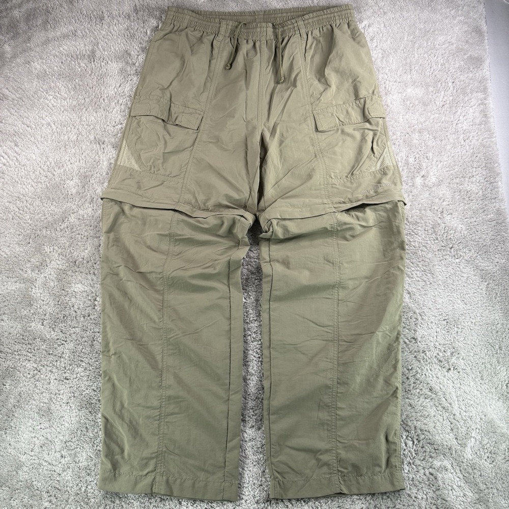 Vintage Columbia PFG Mens Medium Zip Off Convertible Pants Shorts Beige FM8053